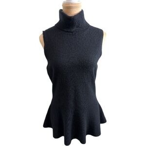 Antonio Melani Black 100% Cashmere Sleeveless Cowl Neck Sweater Top Size M EUC
